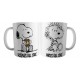 Taza Cerámica Snoopy Café Frases Perro Beagle