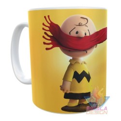 Taza Cerámica Snoopy Charlie Brown Bufanda Carlitos