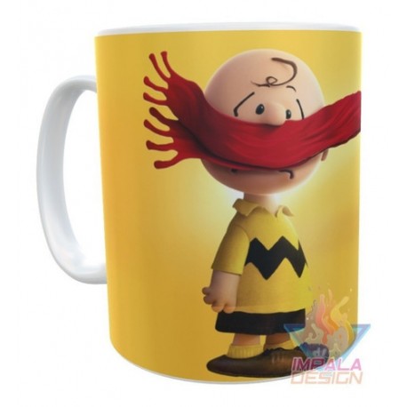 Taza Cerámica Snoopy Charlie Brown Bufanda Carlitos