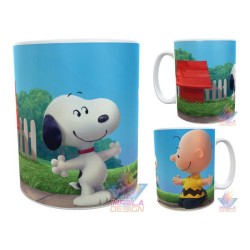 Taza Snoopy Charlie Brown Casa Abrazo Carlitos Cerámica