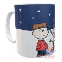 Taza Snoopy Charlie Brown Navidad Carlitos Cerámica