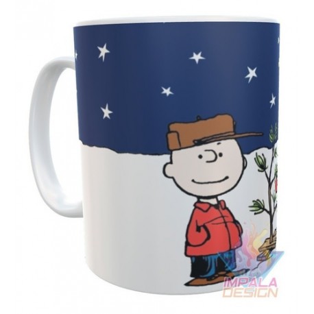 Taza Snoopy Charlie Brown Navidad Carlitos Cerámica