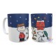 Taza Snoopy Charlie Brown Navidad Carlitos Cerámica