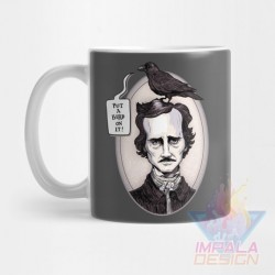 Taza Edgar Allan Poe Escritor Poeta Terror Cerámica Mod05