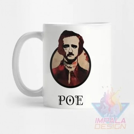 Taza Edgar Allan Poe Escritor Poeta Terror Cerámica Mod06