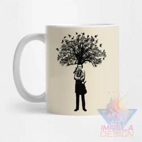 Taza Edgar Allan Poe Escritor Poeta Terror Cerámica Mod09