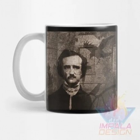 Taza Edgar Allan Poe Escritor Poeta Terror Cerámica Mod10