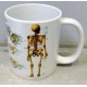 Taza Cerámica Esqueleto Cuerpo Humano Calavera Huesos