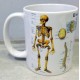 Taza Cerámica Esqueleto Cuerpo Humano Calavera Huesos