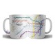 Taza Cerámica Buenos Aires Red De Subte Mapa Combinaciones