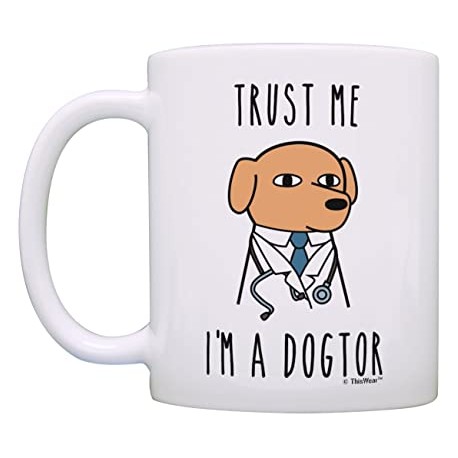 Taza Cerámica Perro Doctor I Am A Dogtor Trust Me