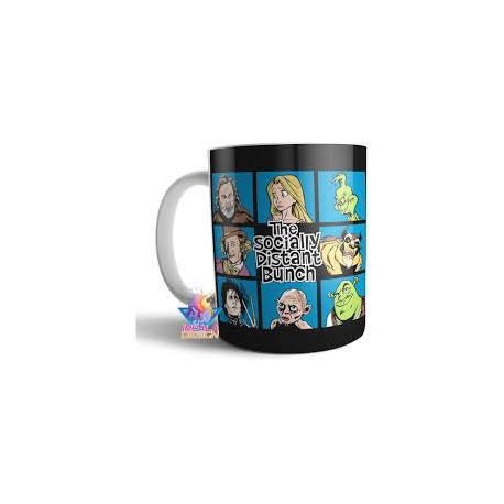 Taza Cerámica Grupo Distanciamiento Social Grinch Gollum