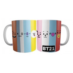 Taza Cerámica Bt21 Kpop Bts Shooky Chimmy Van Koya Rj Mang