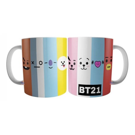 Taza Cerámica Bt21 Kpop Bts Shooky Chimmy Van Koya Rj Mang