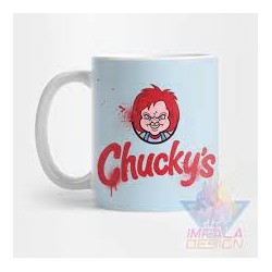 Taza Chucky Terror Cuchillo Muñeco Cerámica Childs Mod 02