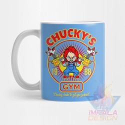 Taza Chucky Terror Cuchillo Muñeco Cerámica Childs Mod 03