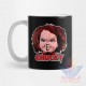Taza Chucky Terror Cuchillo Muñeco Cerámica Childs Mod 09