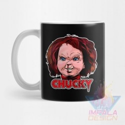 Taza Chucky Terror Cuchillo Muñeco Cerámica Childs Mod 08