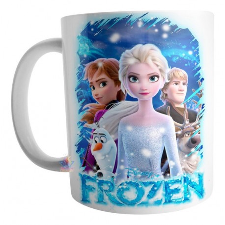 Taza Cerámica Frozen Princesa Elsa Anna Olaf