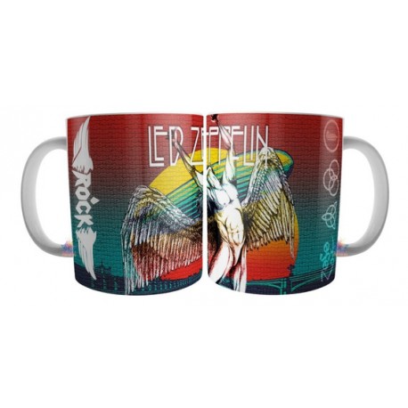 Taza Led Zeppelin Logo Icarus Grupo Hard Rock Jimmy Page