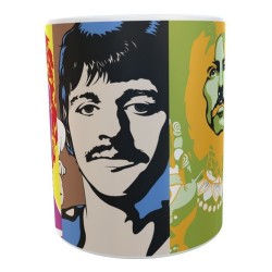 The Beatles Rock Taza Cerámica Diseño Pop Art Importada