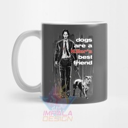 Taza John Wick Keanu Reeves Baba Yaga Perro Cerámica M1