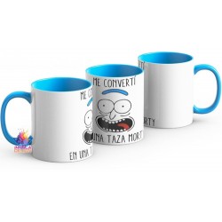 Taza Rick And Morty Me Convertí En Una Taza Int Y Asa Color