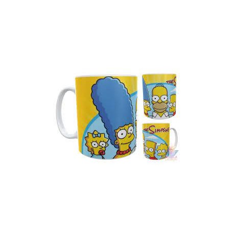 Taza Cerámica Los Simpson Bart Lisa Marge Homero Maggie Ama