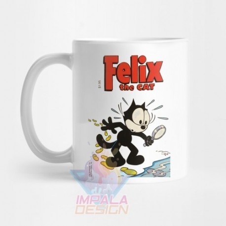 Taza Gato Felix Cat Gatito Gatitos Detective Cerámica