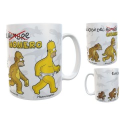 Taza Homero Simpson Evolución Homersapien Cerámica