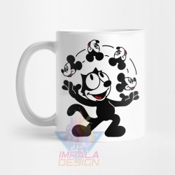 Taza Gato Felix Cat Gatito Gatitos Mickey Mouse Cerámica