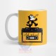 Taza Gato Felix Cat Gatito Gatitos Old School Cerámica