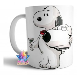 Taza Cerámica Perro Padre De Familia Snoopy Brian Griffin