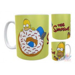 Taza Simpson Homero Donuts Donas Logo Cerámica