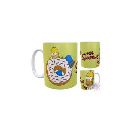 Taza Simpson Homero Donuts Donas Logo Cerámica