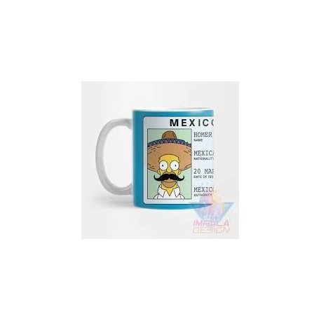 Taza Simpson Krusty Bart Cerámica Homero Barney Mod06