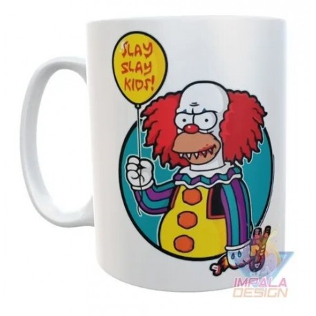 Taza Simpson Krusty Payaso It Globo Homero Cerámica