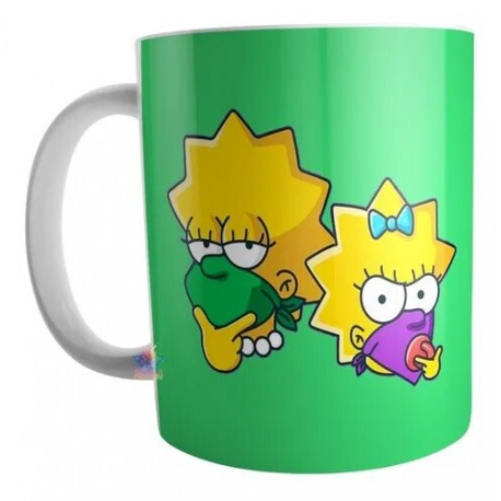 Taza De Cerámica Lisa Simpson Feminista Pañuelo Verde