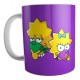 Taza De Cerámica Lisa Simpson Feminista Pañuelo Morado