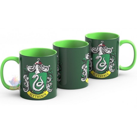 Taza Harry Potter Logo Casa Slytherin Colegio Hogwarts