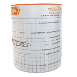 Taza Star Wars Xwing Fighter Planos Alianza Rebelde Naranja