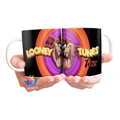 Tazmania Demonio Looney Tunes Taza Cerámica Warner Bros