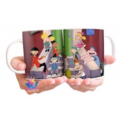 Taza Cerámica Hey Arnold Dibujo Personajes Serie