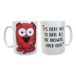 Taza The Awkward Yeti Comic Heart And Brain Corazón