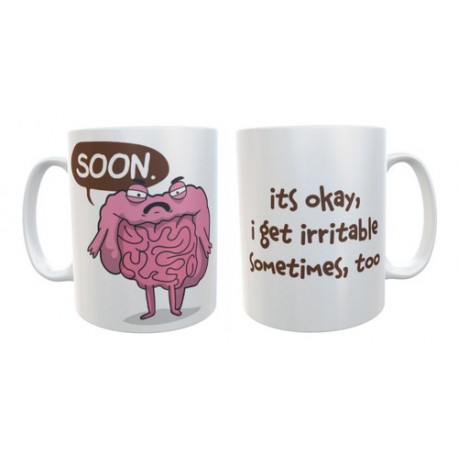 Taza The Awkward Yeti Comic Heart And Brain Mod Intestino