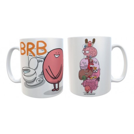 Taza The Awkward Yeti Heart And Brain Bladder Comics