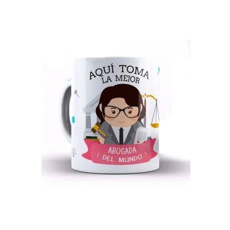 Taza Psicóloga Cerámica Profesiones Abogada Maestra Doctor