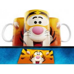 Tigger Winnie The Pooh Oso Tigre Taza Cerámica Cara 3d