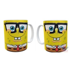 Taza Bob Esponja Cara Corbata Lentes Cerámica