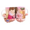 Taza Gravity Falls Mabel Y Pato Cerámica Chancho Mod 01